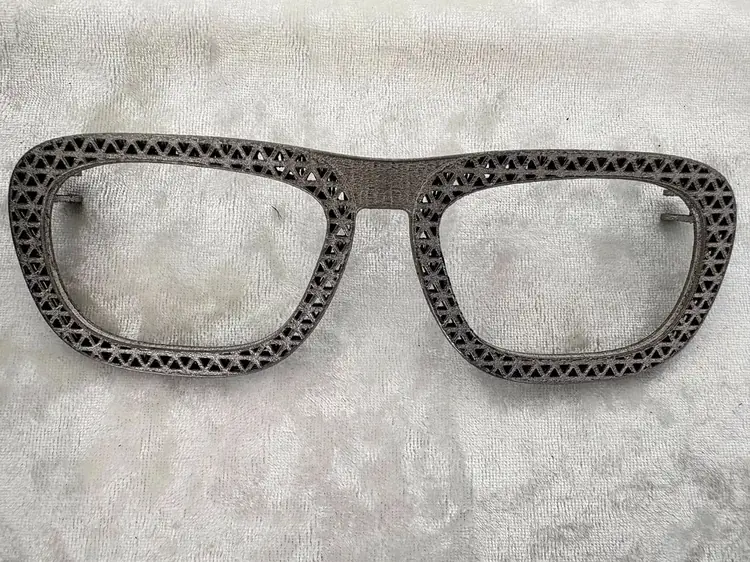Titanium 3D printed eyeglasses frame